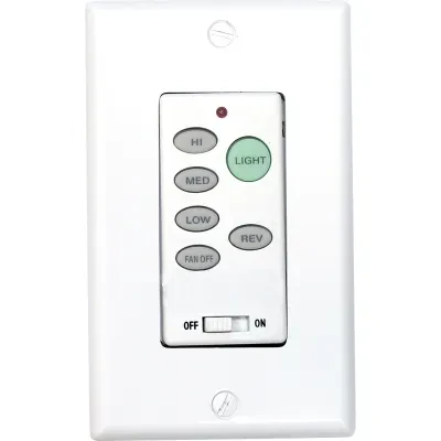 Full-function white wall control transmitter. Sometimes it's the little conveniences that mean the most, with this wall control, you'll never again find yourself awkwardly reaching...