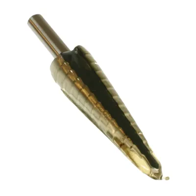 Multi Step Drill, 13 drill stages, 1/8 in. minimum drill diameter, 1/8 in. maximum sheet metal thickness, 1/2 in. maximum drill diameter, 1 per pack
