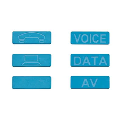72 Icons For XXX Connectors: 24 "Voice" Icons, 24 "Data" Icons, 24 Blanks -Blue