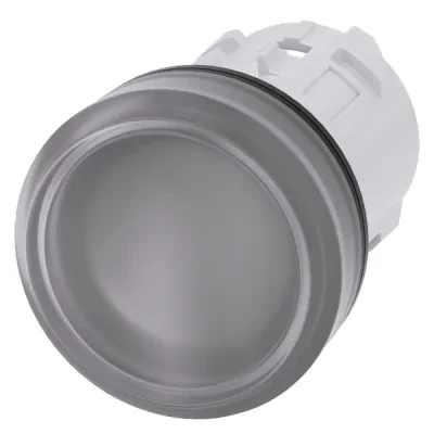 Indicator light, 22mm, round, plastic, clear, smooth lens