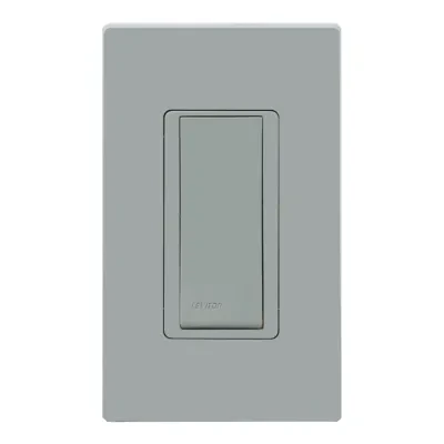 LevNet RF 902MHz Self-Powered Wireless Remote Switches. 1-Gang Single Rocker Decora Switch - Gray