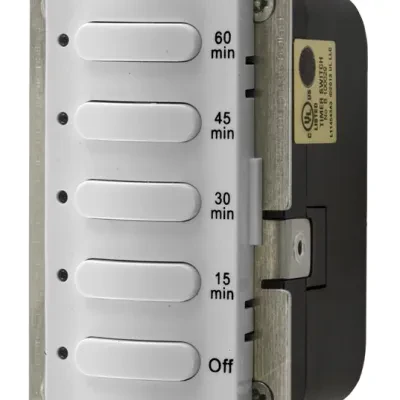 Hubbell Wiring Device Kellems, Timer Switches, Single Pole, 8.3A120/277VAC, 60 Minute Delay Time Out, White
