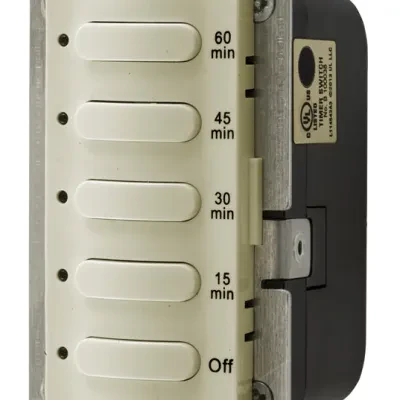 Hubbell Wiring Device Kellems, Timer Switches, Single Pole, 8.3A120/277VAC, 60 Minute Delay Time Out, Ivory