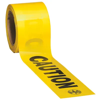 Caution Tape, Barricade, CAUTION, Yellow, 3-Inch x 1000-Foot, Bold, black lettering on a bright, long-lasting yellow background will be hard to miss