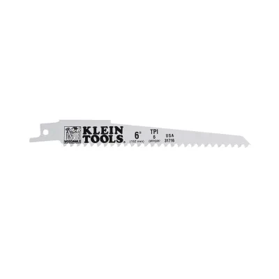 Reciprocating Saw Blade, 6 TPI, 6-Inch, 5-Pack, 6-Inches long, 3/4-Inch wide, 0.050-Inch thick, 6 teeth per inch