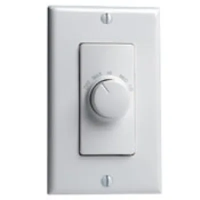 IllumaTech 1.5A Quiet Step Rotary Fan Speed Control, Single Pole, White/Ivory/Light Almond