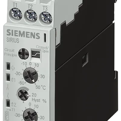 Temperature Monitoring Relay SIMIREL Conversion Type = Analog Number of Sensors= 2 Sensor Type = PT100 Function = Over Temperature Measuring Range = -50..+50 Control Voltage = 24-2...