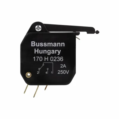Eaton Bussmann series high speed microswitch, 2 A, AC 250 V, type T indicator, 6.3 x 0.8 lug dimensions, Fuse Accessory, 700V (UL), 690V (IEC)