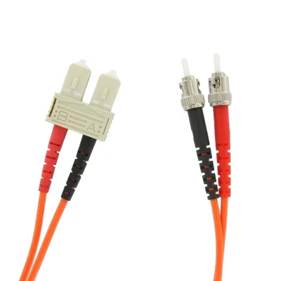 Fiber Patch Cord, 62.5/125um Multimode, Duplex, SC to ST, 10 Meters