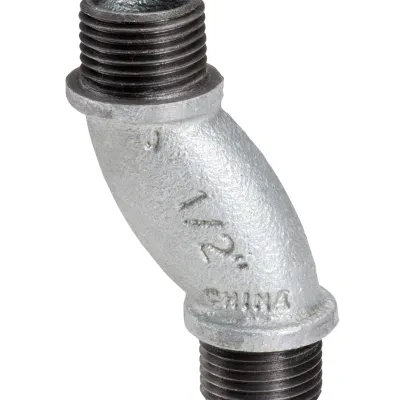 4" Rigid Offset Nipples, 3/4" Offset HDG - Malleable Iron