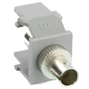 QuickPort ST Fiber Optic Adapter, MM, Phosphor Bronze Sleeve, Grey