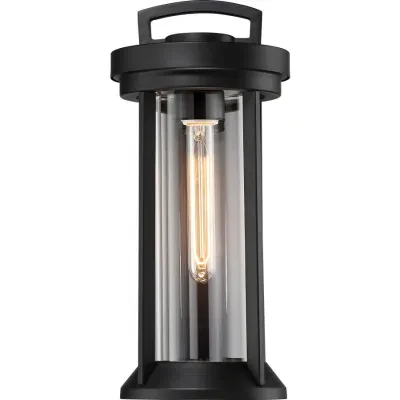 Huron 1 Light Small Lantern - Aged Bronze Finish with Clear Glass