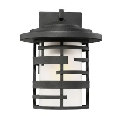 Lansing 1 Light 12" Outdoor Wall Lantern With Etched Glass
