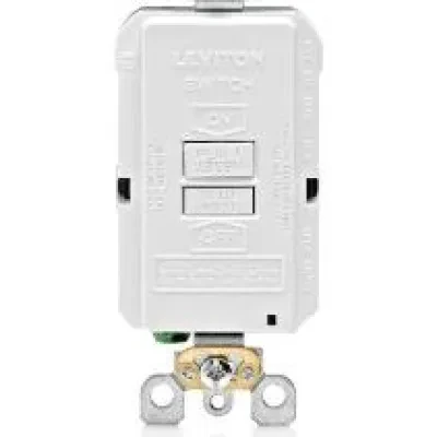 Self-Test Blank Face GFCI, 20A-125V Feed-through, Self-ground Clip, Less - White W/white Test And Reset Buttons