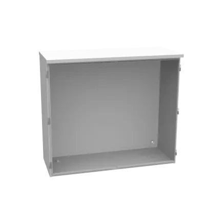 35x15x40 Hinge Cover Type 3R UL Listed Steel No Knockouts ANSI 61 Gray Lift Off Hinges Double Doors Handle on Right Padlocking 3PT Handle Drip Shield