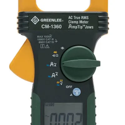 1000A AC True RMS Clamp Meter.  Measures AC current.  AC  voltage measurement with digital low pass filter for accurate readings on variable frequency drives.  Also measures DC vol...