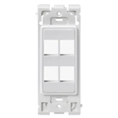 Leviton 4-Port Renu Insert, Onyx Black