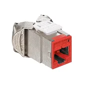 Atlas-X1 Cat 6A Shielded QuickPort Connector, Component-Rated, Crimson