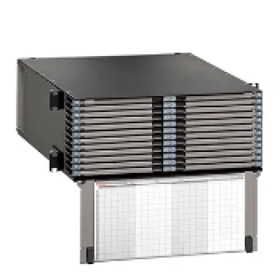 Opt-X UHDX 4RU Fiber Enclosure, empty, with sliding trays, Accepts up to (48) HDX components.
