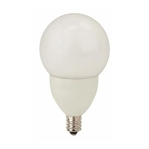 LED Dimmable Globe Lamp Candelabra G16, 3.5W, 25W Equivalent, 2700K, 280LU, E12 Base, Dimmable, 25,000 Hours, Suitable for Damp Locations, General Purpose, Frost
