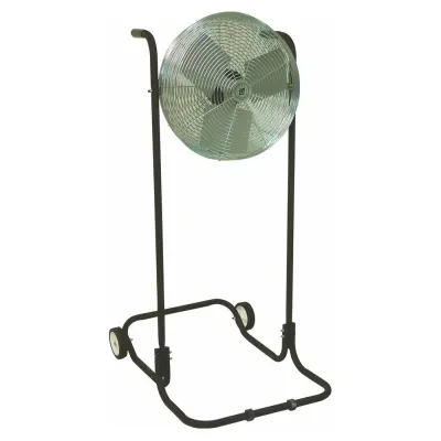24 IN Industrial Workstation Floor Fan, Flow Rate- 3600/5200/5850 CFM, 120 V, 1 PH, 2.4 AMP, Fan Speed- 1200/1484/1634 RPM, Floor Mounting, AC Motor, Shaft Diameter- 5/16 IN, Steel...