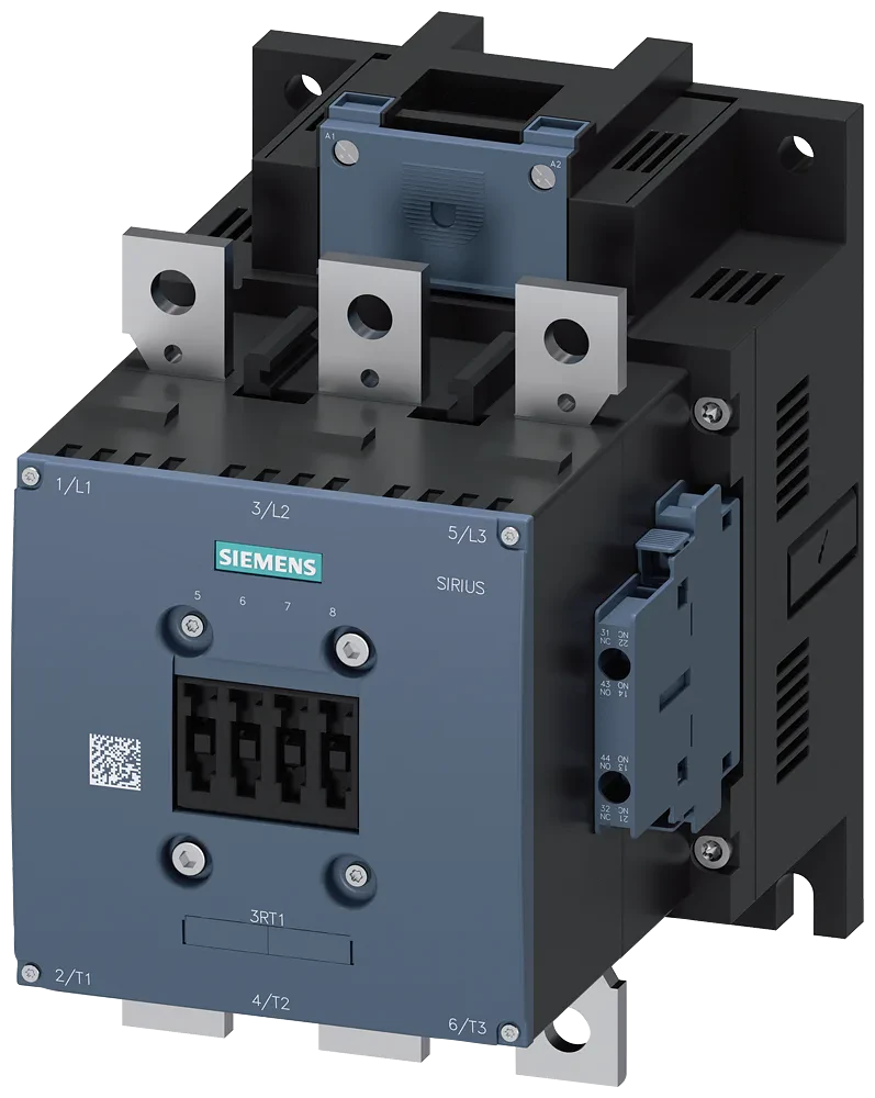 Contactor,IEC,Sirius,3 Pole Resistive 3 Pole,Non-Reversing 220 - 240 AC/DC CoilFrame Size S10,N/AA Panel Mount 2 NO ( & ) 2 NC Auxiliaries No Suppression Lugs(Not Included) Terminals UL File E31519 in Vol.11 Sec. 3