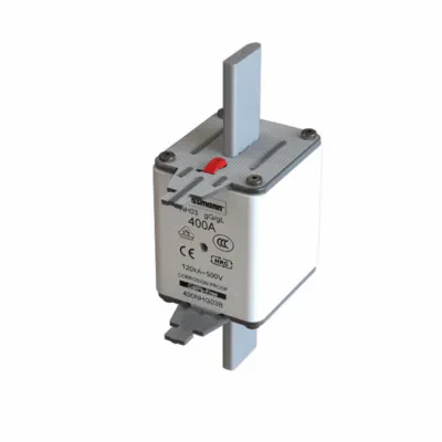 Eaton Bussmann series low voltage NH Fuse, Live gripping lug, 500V, 250A, 120 kAIC, Combination fuse status indicator, fuse, Blade end connection, Class C gL/gG, Square-body with k...