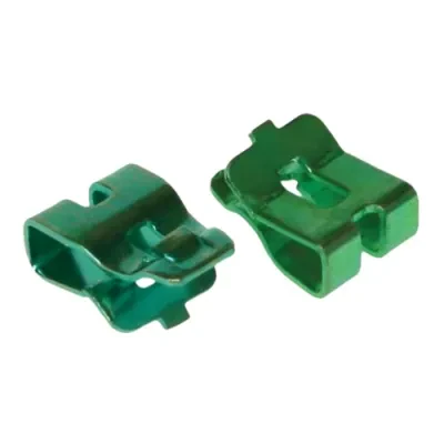 Grounding Clip, Steel, Green, Zinc Chromate finish, 100 per pack