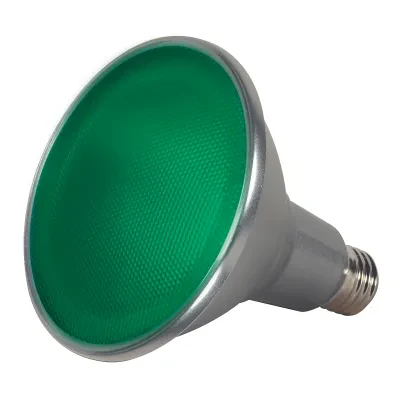 PAR LED, Designation: 15W PAR38 LED - 40' Beam Spread - Medium Base - 120V - Green