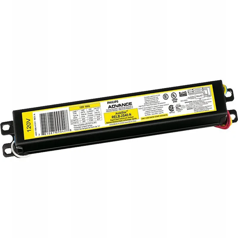PHILIPS ADVANCE, CENTIUM, ELECTRONIC BALLAST, Lamp Type: T12 SLIMLINE, Start Type: INSTANT START, 50/60 HZ, 120-277 V, Number of Lamps: 2, Power Factor: HIGH, SMALL CAN