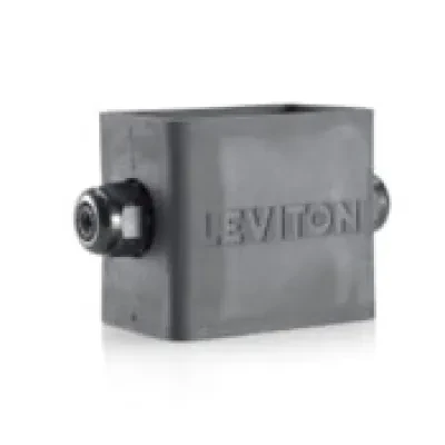 Portable Outlet Box, Single-Gang, Standard Depth, Feed-Thru Style, Cable Diameter 0.230-Inch 0.546-Inch, Black