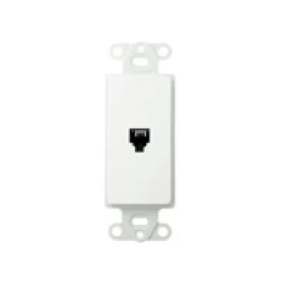 Decora Insert, 6P4C, screw terminals, white
