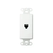 Decora Insert, 6P4C, screw terminals, white