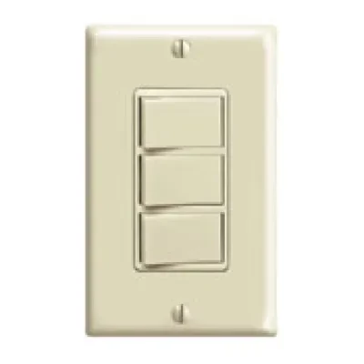 15 Amp, 120 Volt, Decora Brand Style Single-Pole, AC Combination Switch, Commercial Grade, Non-Grounded, Ivory