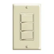 15 Amp, 120 Volt, Decora Brand Style Single-Pole, AC Combination Switch, Commercial Grade, Non-Grounded, Ivory