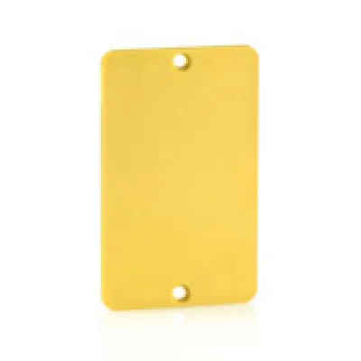 Coverplate, Standard Single-Gang, Thermoplastic, Blank, Yellow
