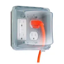 Two Gang Clear While In Use Covers, 2-Gang 55-in-1