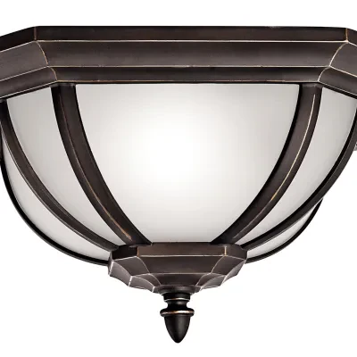 The 15.25 inch 3 Light Flush Mount in Black finish offers a transitional style featuring a satin-etched glass shade.  This beautiful flush mount blends well with a variety of decor...