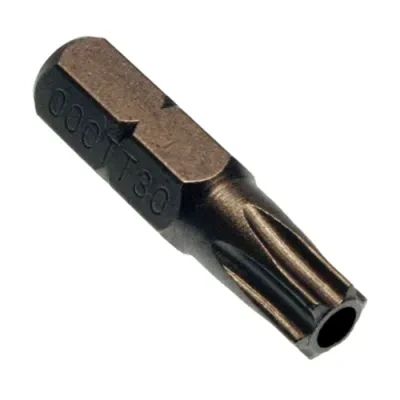 Star Pin (Torx) Bit, Hex shank shape, T25 tip size, 1 per pack