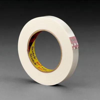 Our Scotch® Filament Tape 897 is a medium strength, general purpose, clear fiberglass-reinforced tape -with a synthetic rubber resin adhesive ideal for medium-duty strapping, bundl...