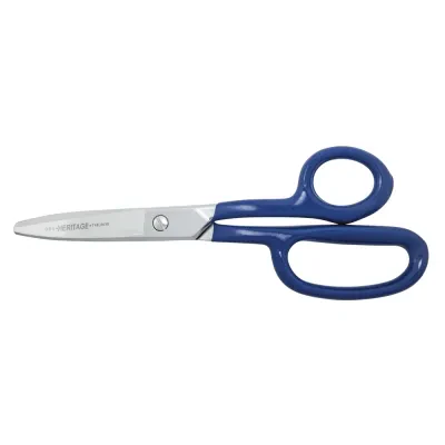 HD Carpet Shear w/Ring, Curved, Blunt, 9-Inch, Scissors are chrome over nickel plated, carbon steel