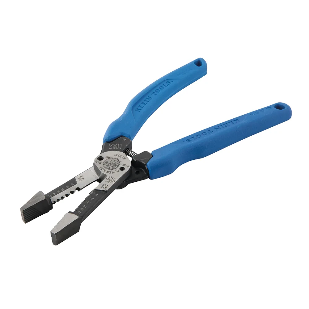 Klein-Kurve® Heavy-Duty Wire Stripper 8-20 AWG, Wire Stripper strips 8 to18 AWG Solid and 10 to 20 AWG Stranded wire
