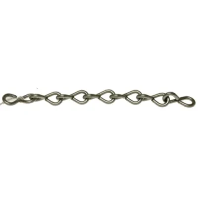 Jack Chain, #10, 1/2 in. size, 43 lb. working load limit, Steel, Galvanized finish, 50 ft. per box
