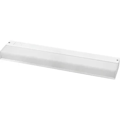 48 in CFL undercabinet fixture. Mount easily under cabinets and shelves, over a desk, in kitchens or any work area. All have a white acrylic diffuser and white baked enamel housing...