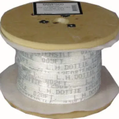 Pull Line Measuring Tape, Strong Synthetic construction, 3/4 in. width, 1500 ft. length, Polyester material, 2500 lb. tensile strength