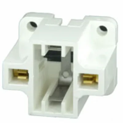 G23, G23-2 Base, 5W 7W 9W 2-Pin, Compact Fluorescent Lampholder, Vertical, Bottom Screw-Down, Color Code, , Quick-Connect 18AWG Solid or Str. Tinned - White Body