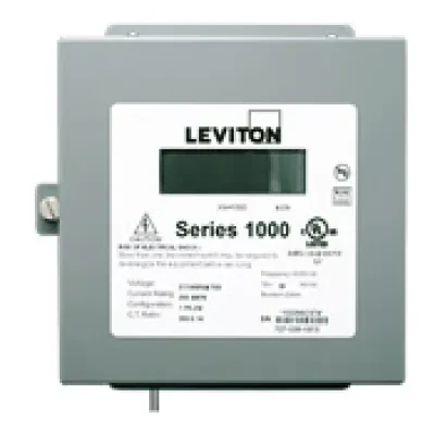 Series 1000 Dual Element Demand Meter, 120/208/240 V, 2P3W, Indoor Surface Mount Enclosure, Line to Line, 400:0.1A, Gray