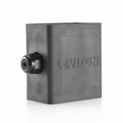 Portable Outlet Box, Sing-Gang, Extra Deep, Pendant Style, Cable Diameter 0.230-Inch, 0.546-Inch, Black