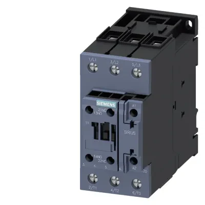 Contactor,AC3 22KW/400V, 1NO+1NC,110VAC 50HZ/120v 60HZ, 3-pole, size s2, screw terminal