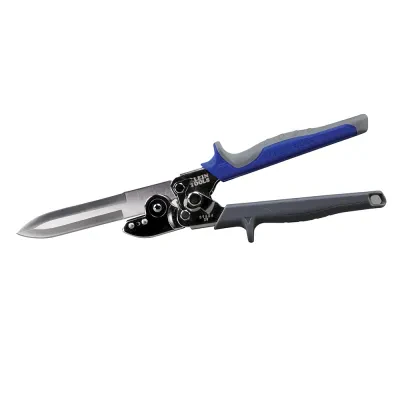 Duct Cutter with Wire Cutter, All-steel double edge blade easily cuts fiber board, fiberglass lined, and flexible ducts